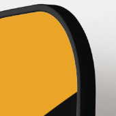 Retro Bumblebee Buzz durch Strippen mit Namen Pickleball Schläger (Linke Seite)
