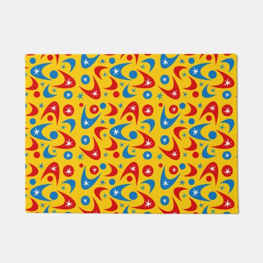 Retro Bumerangs Fußmatte (Vorderseite)