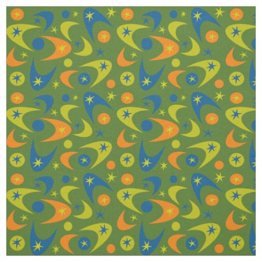 Retro-Bumerangs Stoff (Muster)