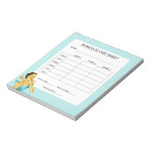 Retro Bunco Game Score Pad Notizblock (Rotiert)