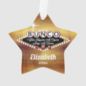 Retro Bunco Imitate Gold Funny Monogram Ornament (Rückseite)