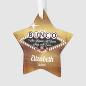 Retro Bunco Imitate Gold Funny Monogram Ornament (Vorderseite)