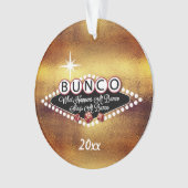 Retro Bunco Imitate Gold Funny Was passiert Ornament (Vorderseite)