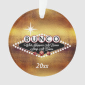 Retro Bunco Imitate Gold Funny Was passiert Ornament (Vorderseite)