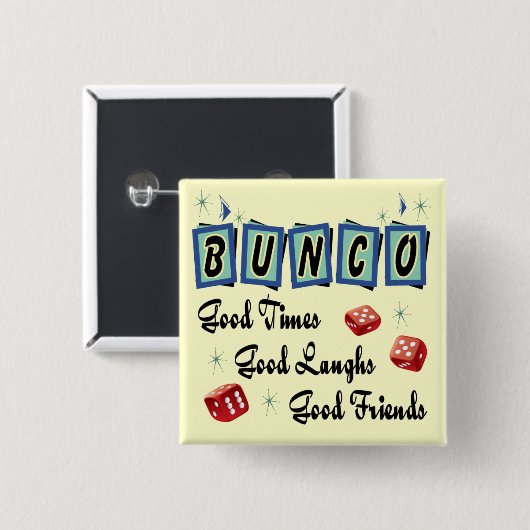 Retro Bunco Knopf Button (Vorne & Hinten)