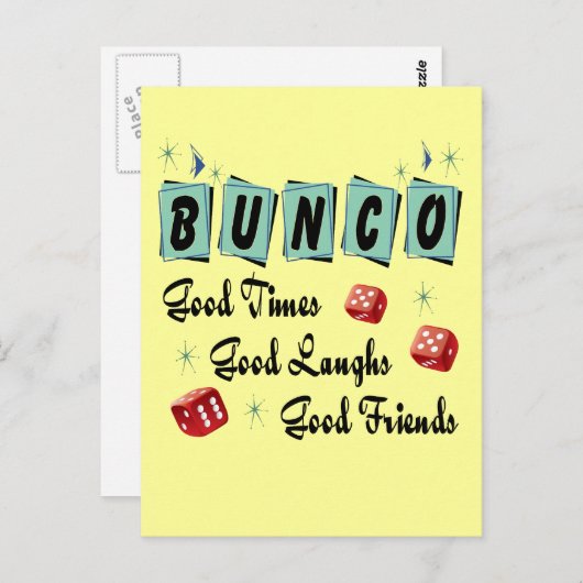 Retro Bunco Postkarte (Vorne/Hinten)