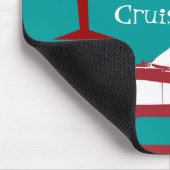 Retro Bunco Red Convertible Table Card #1 Dice Mou Mousepad (Ecke)