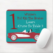 Retro Bunco Red Convertible Table Card #1 Dice Mou Mousepad (Mit Mouse)