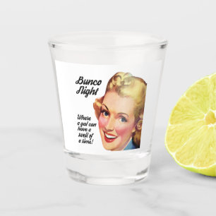 Retro Bunco Spieler-Schwellen einer Zeit Schnapsglas