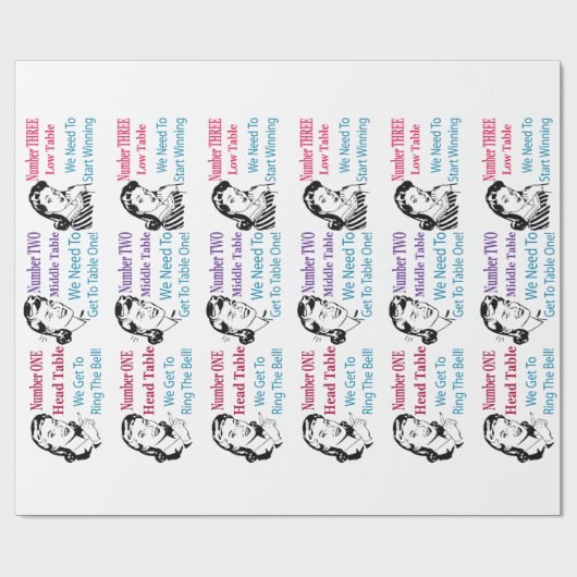 Retro Bunco Tabelle kardiert Geschenk-Verpackung Geschenkpapier (Flach)