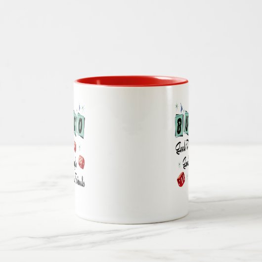 Retro Bunco Zweifarbige Tasse (Mittel)
