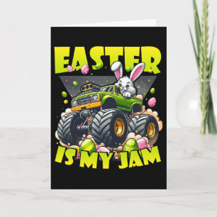 Retro Bunny Ostern ist mein Jam Monster Truck Off- Karte