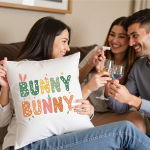 Retro Bunny: Sonnenschein Kissen