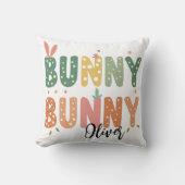 Retro Bunny: Sonnenschein Kissen (Vorderseite)