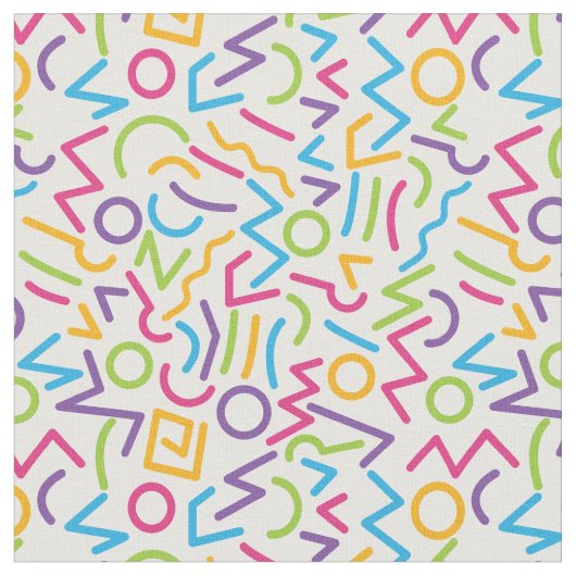 Retro bunte abstrakte Art Memphis Stoff (Nahaufnahme)