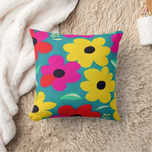 Retro-bunte Blumen-Kinderzimmer-Kunst Kissen