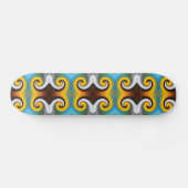 Retro, bunte Federschmuck Skateboard (Horizontal)