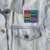 Retro bunte Kassetten Button (Beispiel)