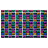 Retro Bunte Kassetten Stoff (Fat Quarter (45,7 x 55,9 cm))