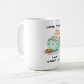 Retro-bunte Katze individuell benennbare Kaffeetas Kaffeetasse (Vorderseite Links)