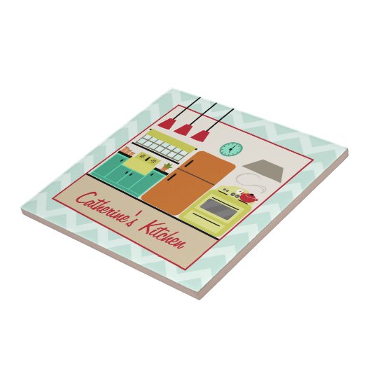 Retro bunte Küchen-Fliese Fliese (Seite)