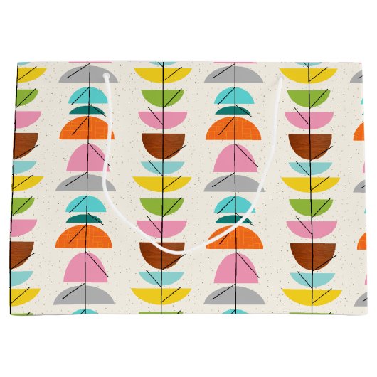 Retro bunte Nest-Geschenk-Tasche Große Geschenktüte (Vorderseite)