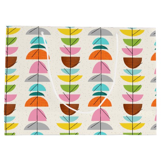 Retro bunte Nest-Geschenk-Tasche Große Geschenktüte (Rückseite)