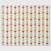 Retro Bunte Nester Geschenkpapier (Flach)