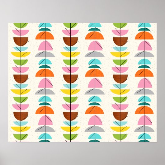 Retro Bunte Nester Poster (Vorne)