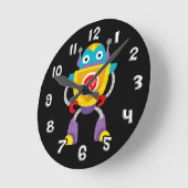 Retro bunter Kinderroboter Runde Wanduhr (Winkel)