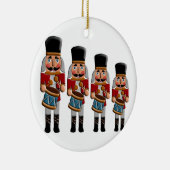 Retro bunter Weihnachtsnussknacker Keramikornament (Rechts)