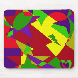 Retro buntes abstraktes mousepad