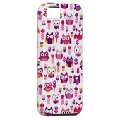 Retro buntes Eulenvogelmuster Case-Mate iPhone Hülle (Rückseite/rechts)