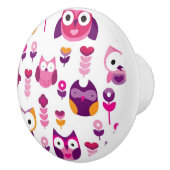 Retro buntes Eulenvogelmuster Keramikknauf (Rechts)