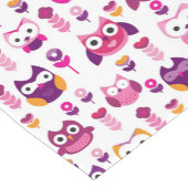 Retro buntes Eulenvogelmuster Kurzer Tischläufer (Ecke)