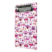 Retro buntes Eulenvogelmuster Mini Klemmbrett (Gewinkelt2)