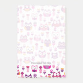 Retro buntes Eulenvogelmuster Post-it Klebezettel (Vorderseite)