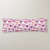 Retro buntes Eulenvogelmuster Seitenschläferkissen (Rückseite)