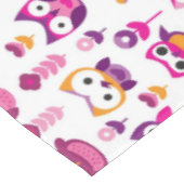 Retro buntes Eulenvogelmuster Tischdecke (Schrägansicht)