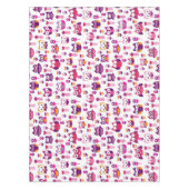 Retro buntes Eulenvogelmuster Tischdecke (Vorderseite)