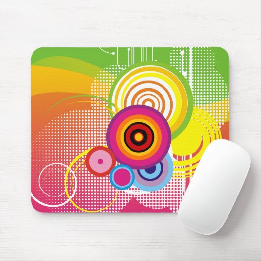 Retro buntes mousepad (Mit Mouse)