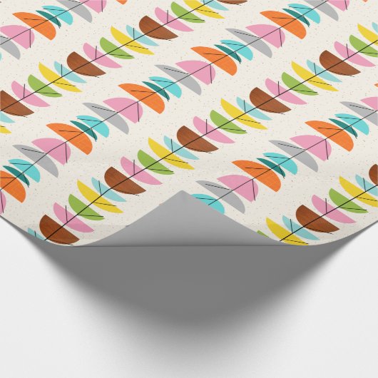 Retro buntes Nest-Packpapier Geschenkpapier (Ecke)