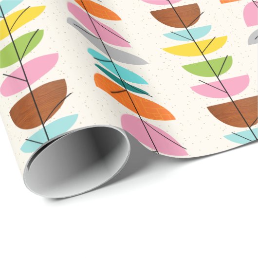 Retro buntes Nest-Packpapier Geschenkpapier (Rolleneckpunkt)