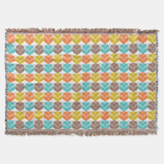 Retro Buntes Punkte-Muster Decke (Vorderseite)