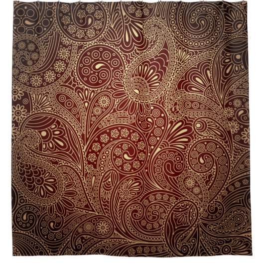 Retro buntes schönes Boho Bohemisch Duschvorhang (Vorderseite)