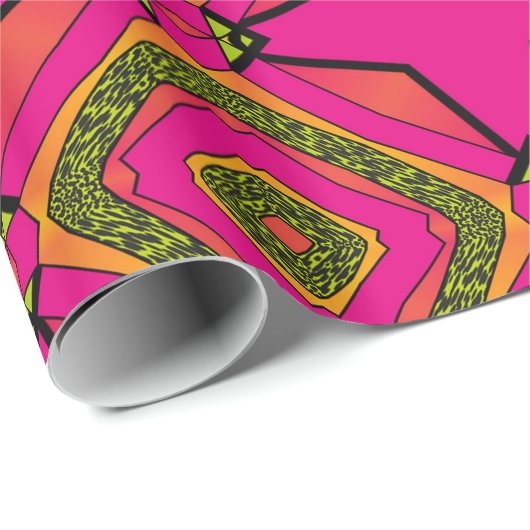 Retro buntes schönes Boho Bohemisch Geschenkpapier (Rolleneckpunkt)