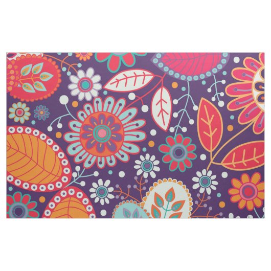 Retro buntes schönes Boho Bohemisch Stoff (Fat Quarter (45,7 x 55,9 cm))