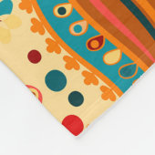 Retro buntes schönes Boho Bohemisches Paisley Fleecedecke (Ecke)