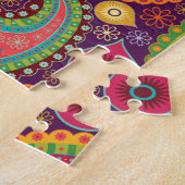 Retro buntes schönes Boho Bohemisches Paisley Puzzle (Seite)