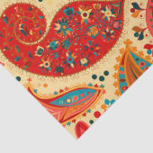 Retro buntes schönes Boho Bohemisches Paisley Seidenpapier (Detail)